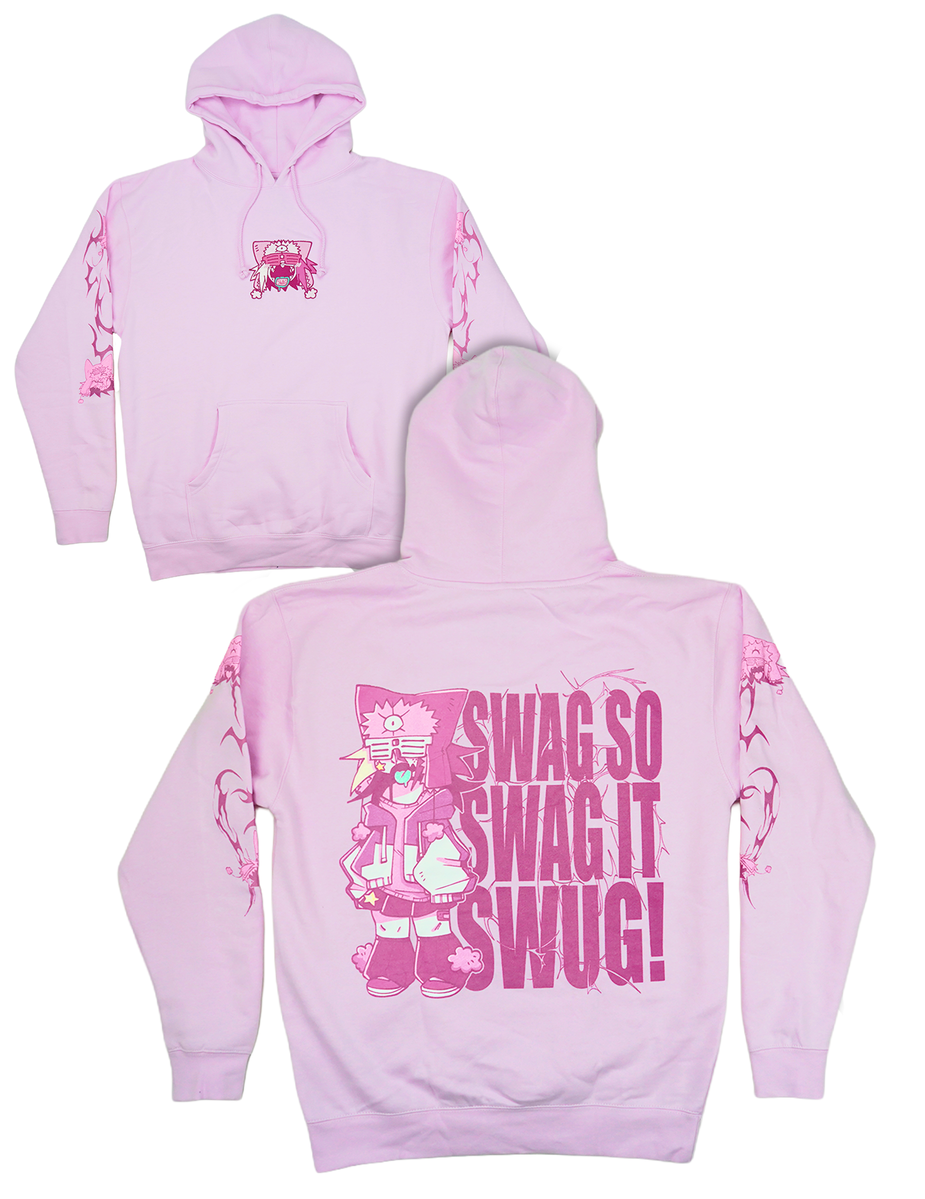 SWUG EMBROIDERED HOODIE (PINK) – ISSBROKIE