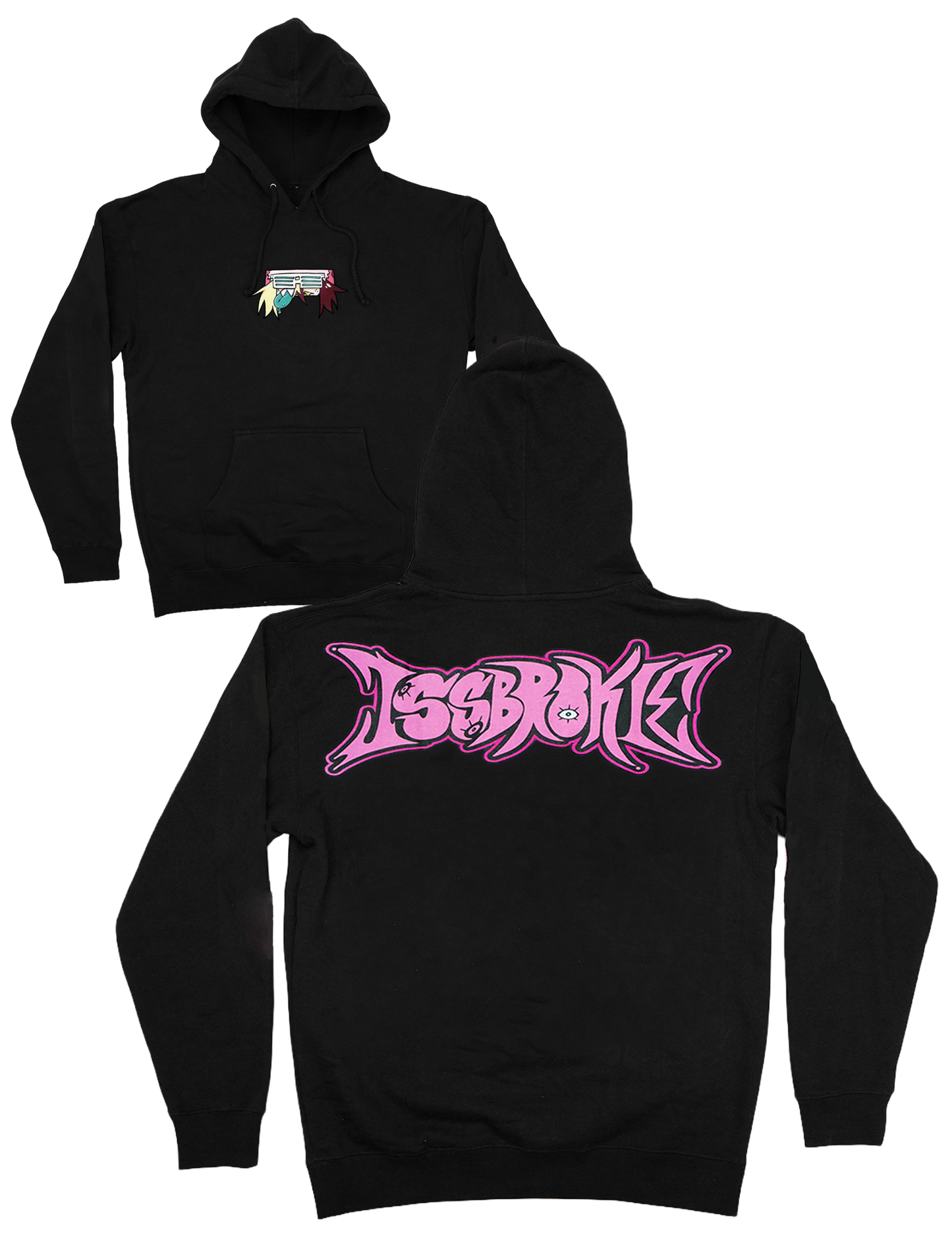 BLEH EMBROIDERED HOODIE (BLACK)