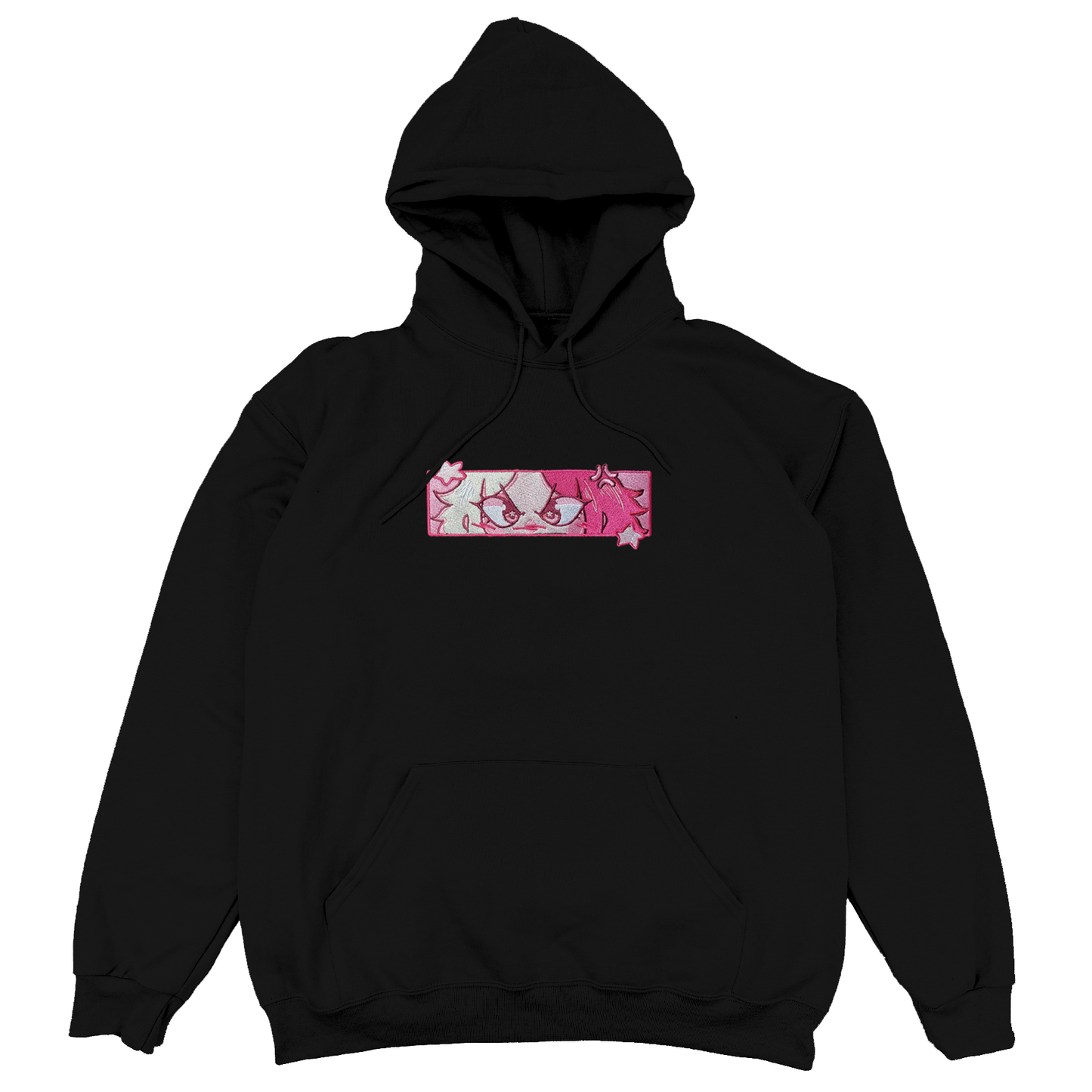 Embroidered Mean Muggin Hoodie (Black)