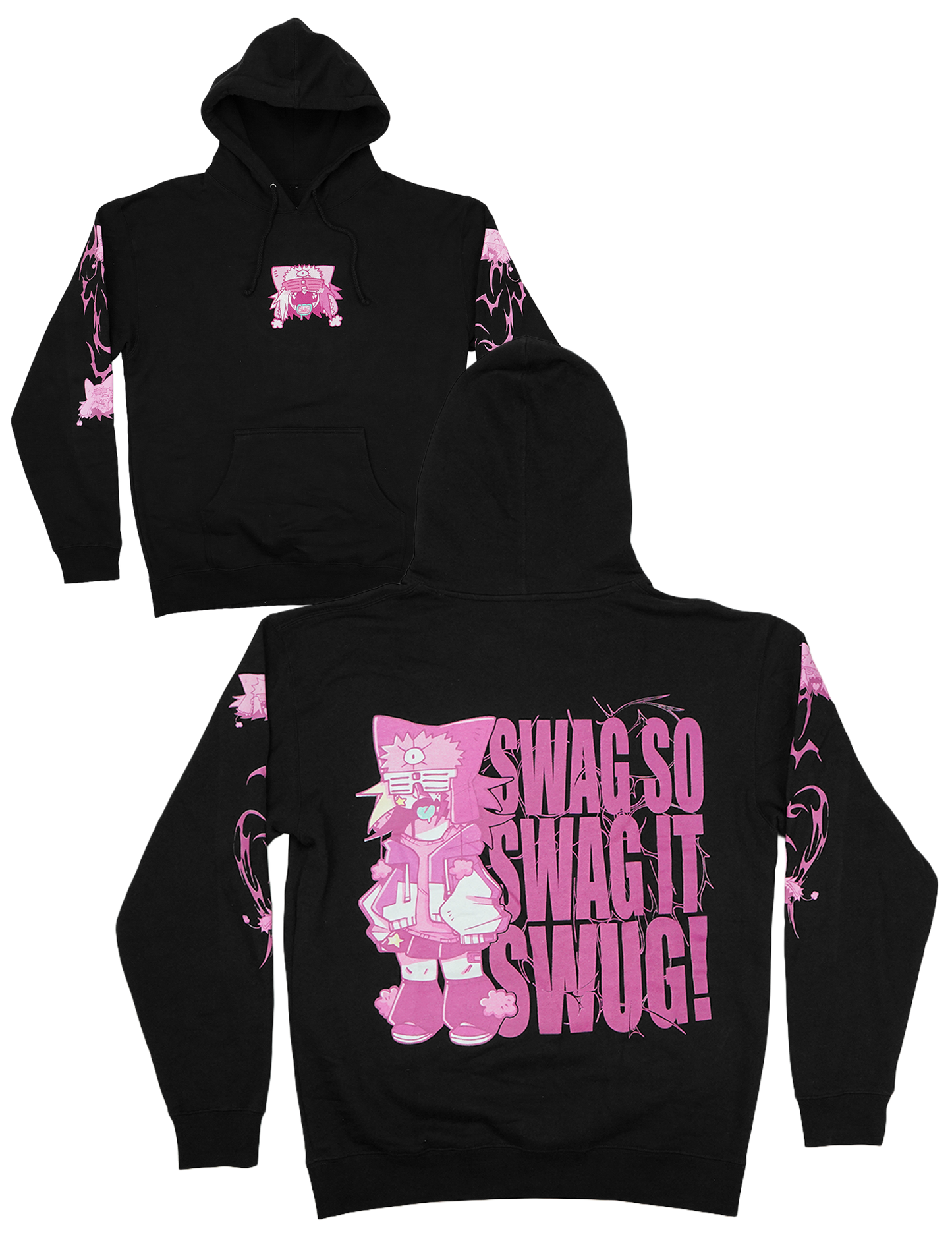 SWUG EMBROIDERED HOODIE (BLACK)