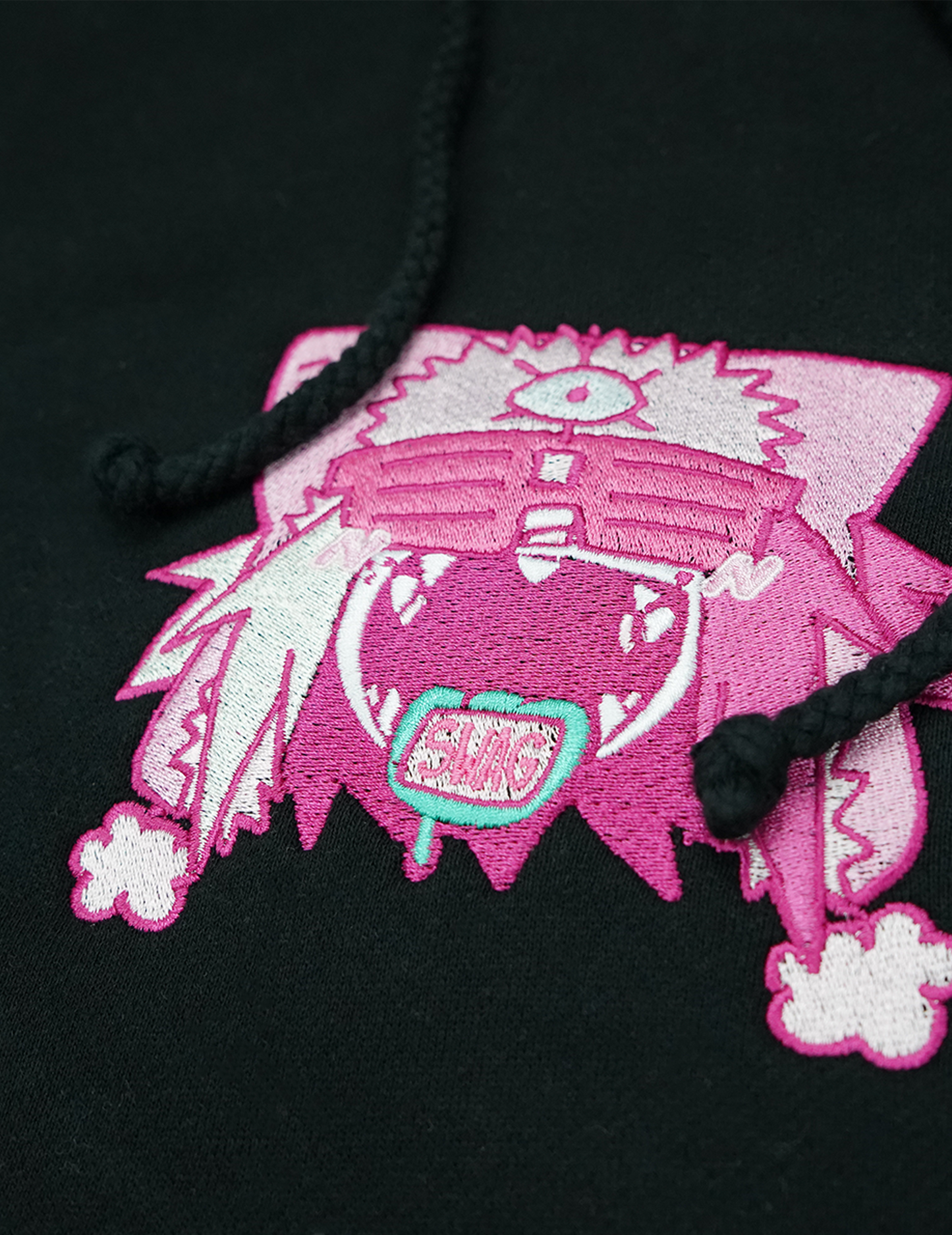 SWUG EMBROIDERED HOODIE (BLACK)