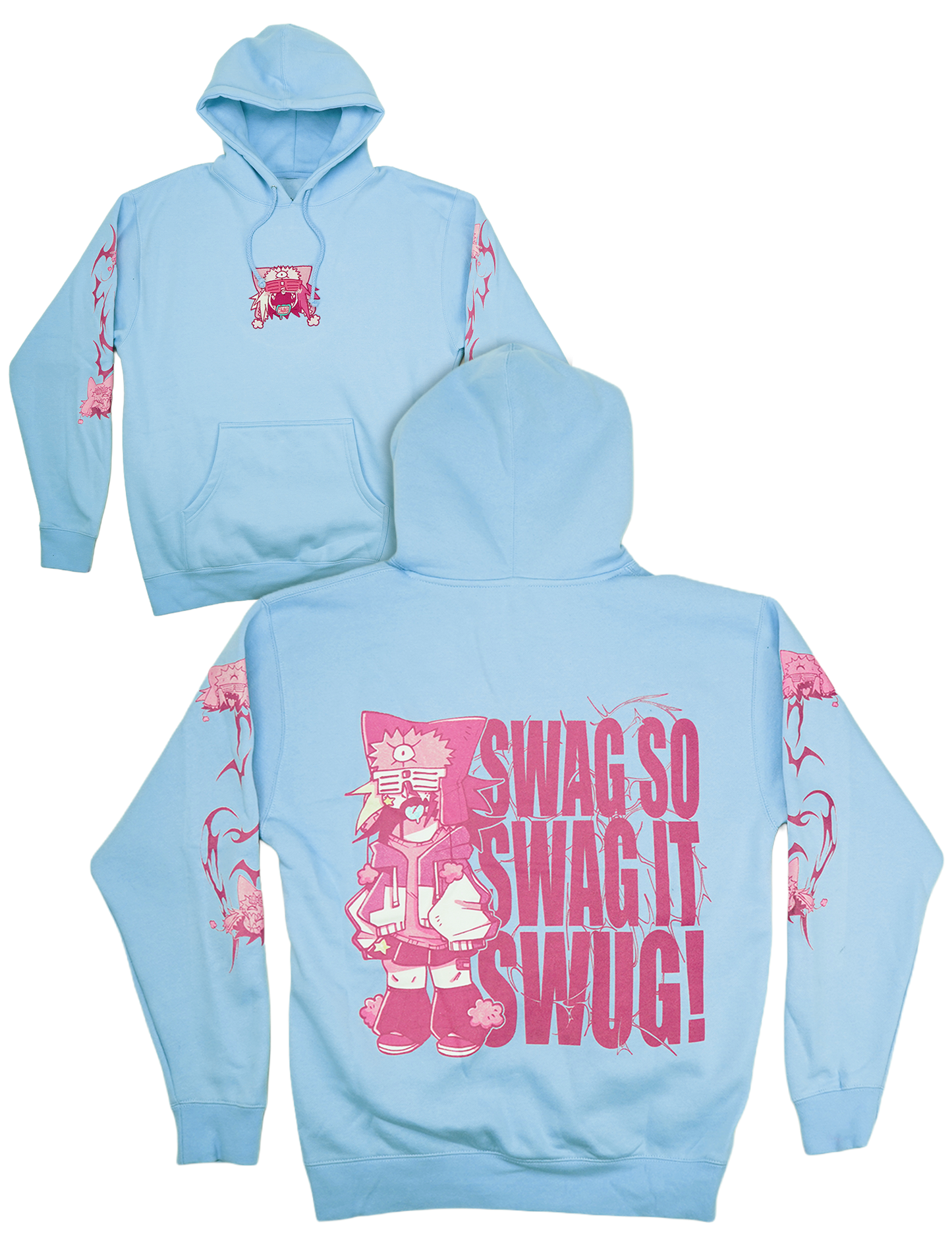 SWUG EMBROIDERED HOODIE (SKY BLUE)