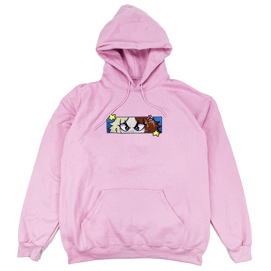 Embroidered Mean Muggin Hoodie (Pink)