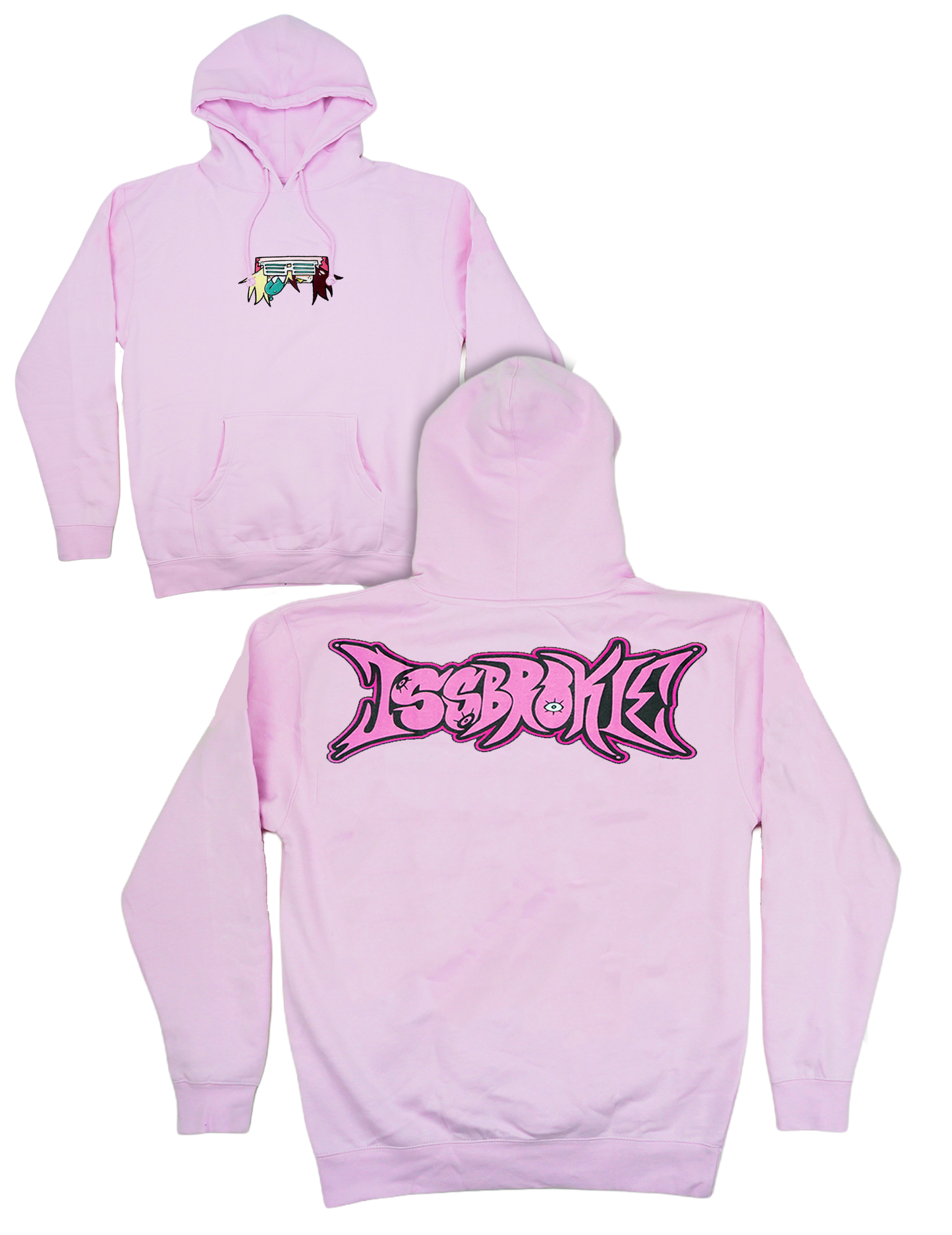 BLEH EMBROIDERED HOODIE (PINK)